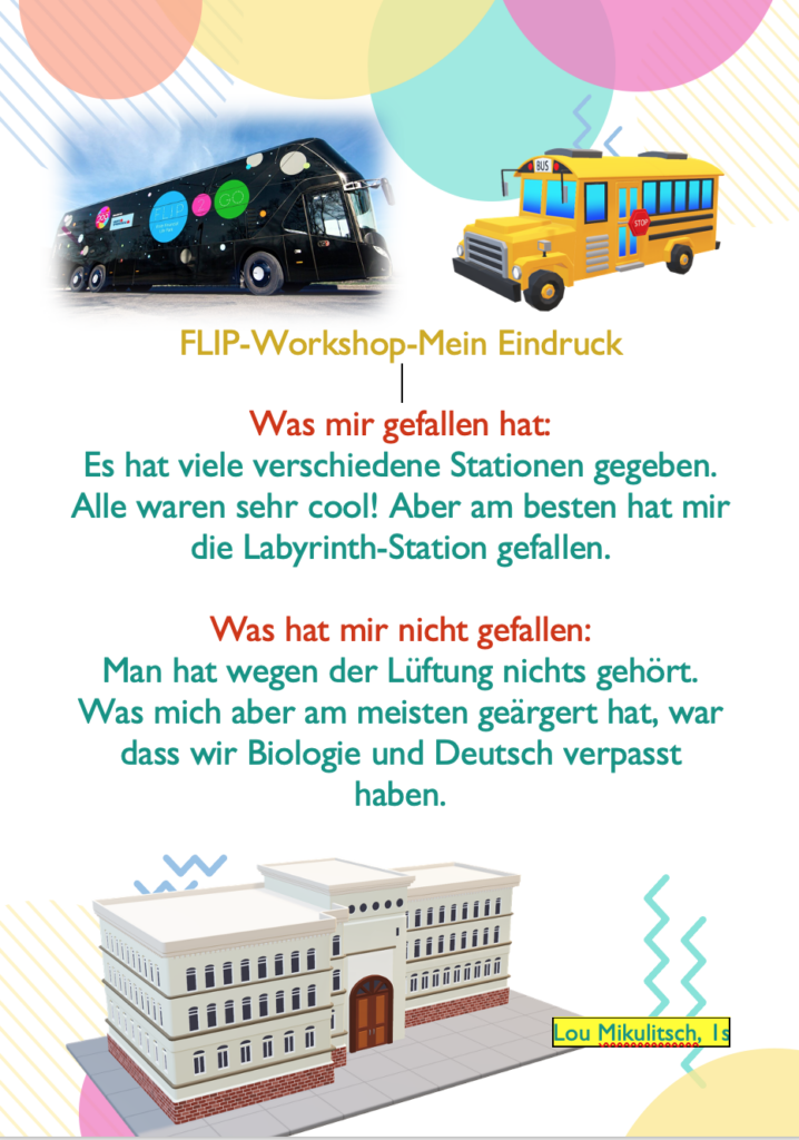 Feedback von Lou zum Workshop